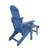 Outdoor Patio Lounge Chair, Dark Blue Color, Made Of Sturdy HIPS Material, Equipped With 304 Stainless Steel Accessories-1578336478