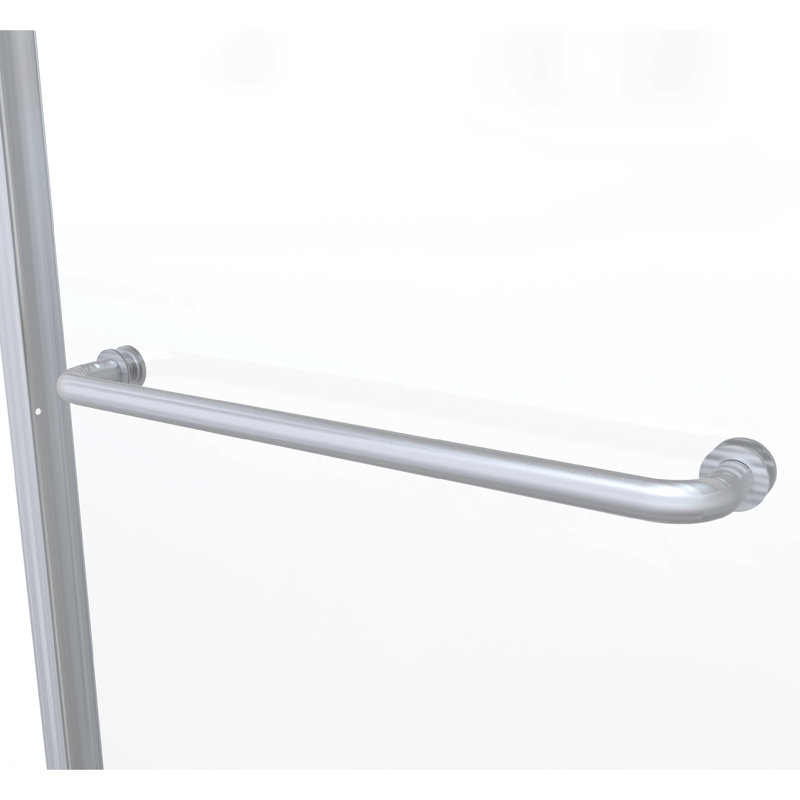 Infinity 54.5" x 57" H Semi-Frameless Tub Door, Brushed Nickel