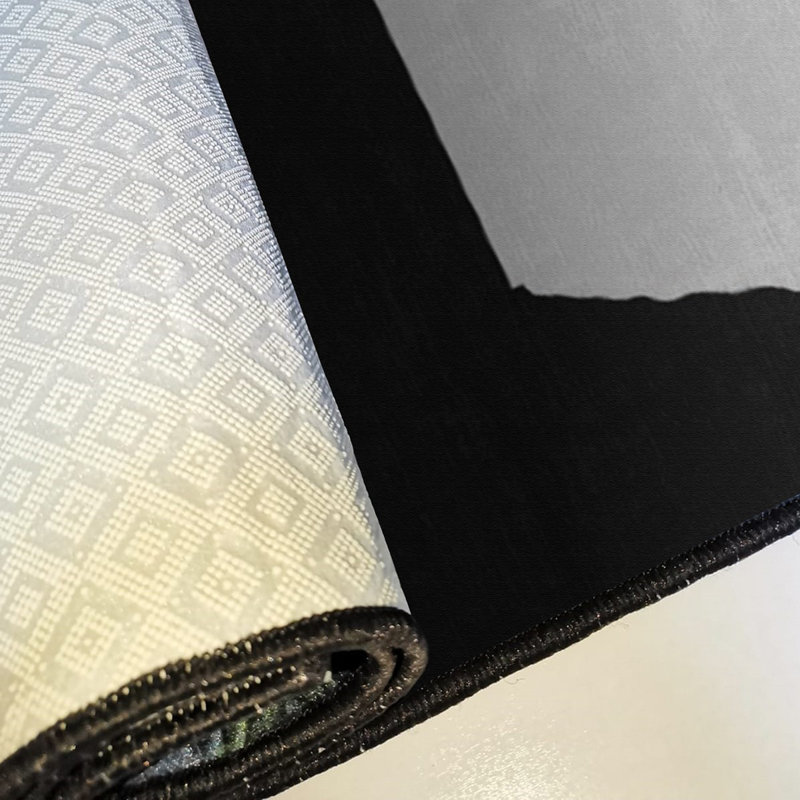 Luxueux tapis tissé, 5,9 x 9,2 pi, 100% polyester, à pois en feutre antidérapant | Tricot Raschel, hauteur des poils: 0,4 po, épaisseur totale: 0,4 po | Lavable à la machine, conception élégante pour le salon et la chambre à coucher