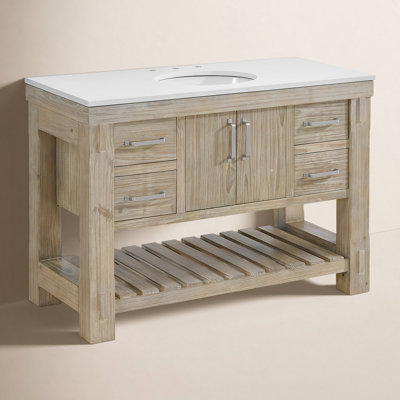 Bromley 48" Single Bathroom Vanity with Quartz Top