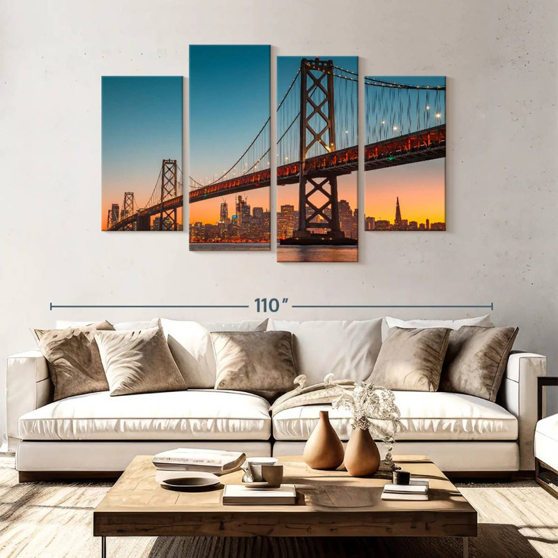 Lilie SF, pont d'Oakland Bay, H 54 po x l 84 po