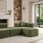 Canapé modulaire modulaire en nuage, canapé rembourré en velours côtelé résistant aux taches, canapé modulaire extensible sans assemblage pour chambre d'amis