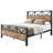 Bed Frame with Tall 51.2 Inch Industrial Headboard, Platform Bed Frame with Strong Metal Support, Solid and Stable, Noise Free, No Box Spring Needed, Easy Assembly-1180905693-1205063143