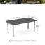 Table basse de patio L 40,2 po x l 20,3 po Romika-126594021