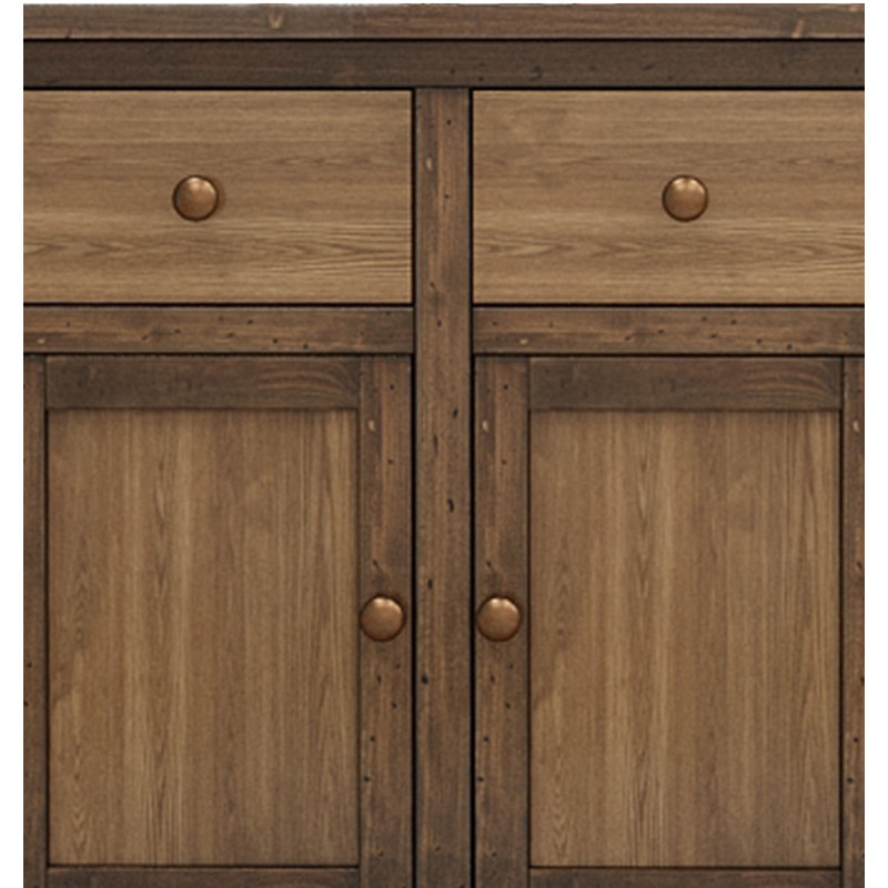 Solid Wood Sideboard (Long), Stressed Oak