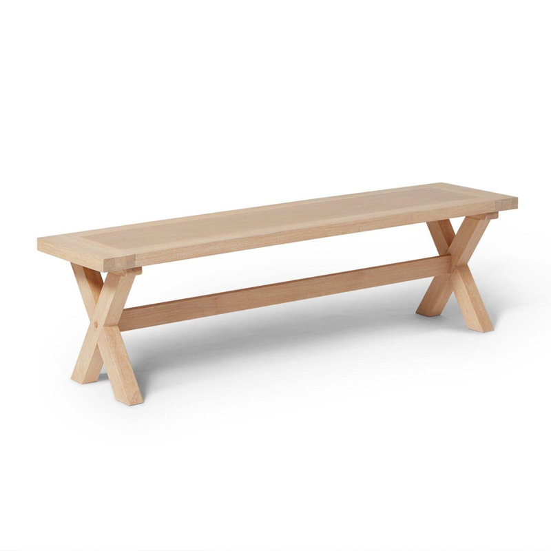 Gracela Bench, 42.5cm H x 170cm L x 37.5cm D, Whitewash Oak