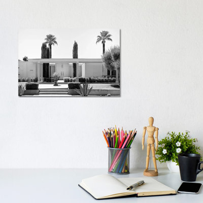 Black California Series - Palm Springs Modern Design III - Wrapped Canvas Print