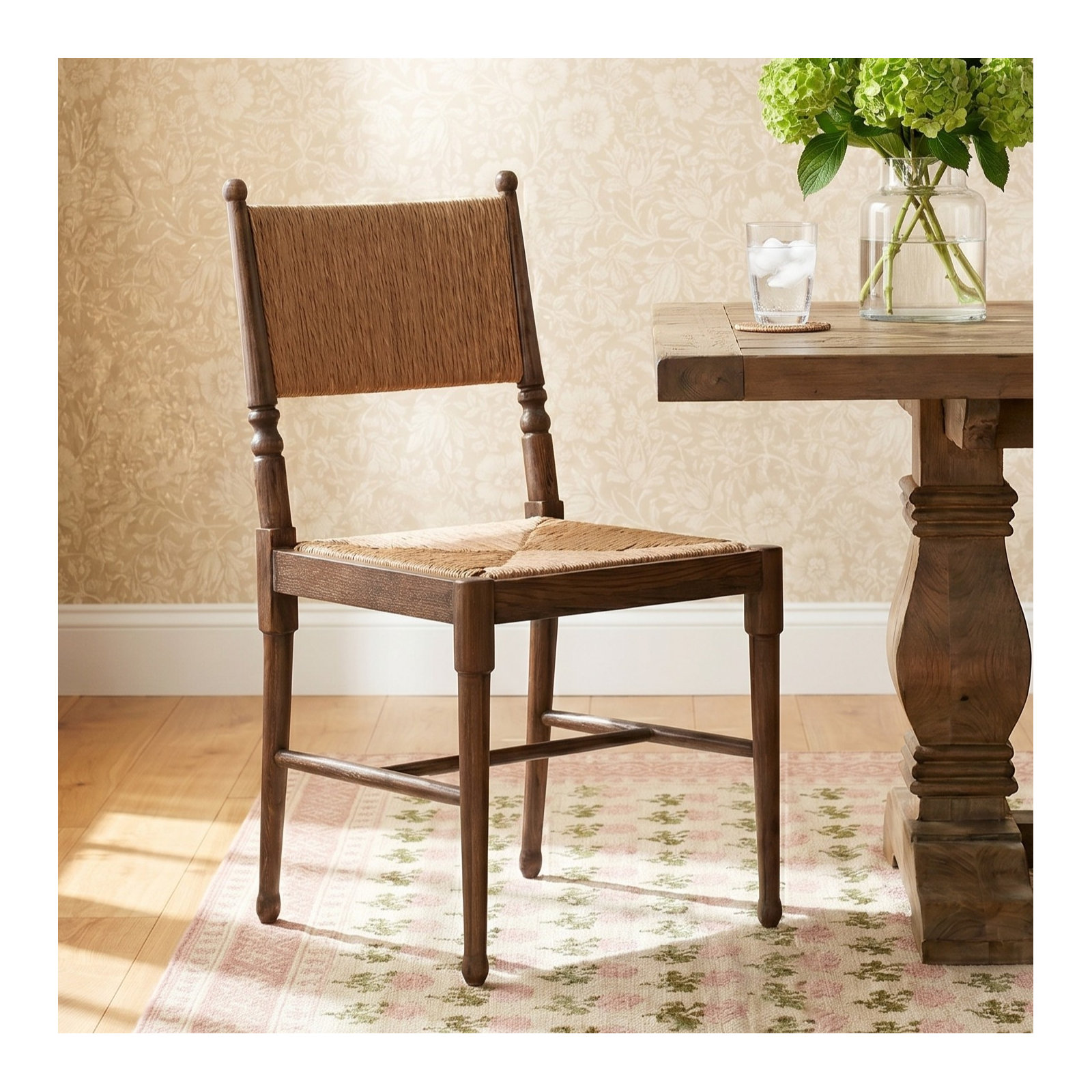 Fayth Dining Chair, Walnut/Brown