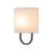 1-Light Coastal Style Fabric Wall Sconce-494042180