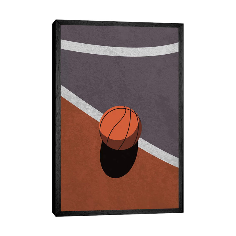 Dear Basketball - Print on Canvas, 101.6 cm H x 66.04 cm W, Black Framed