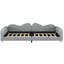 Lit de jour gris, canapé-lit en tissu avec nuage, sans sommier tapissier gris, en forme de nuage