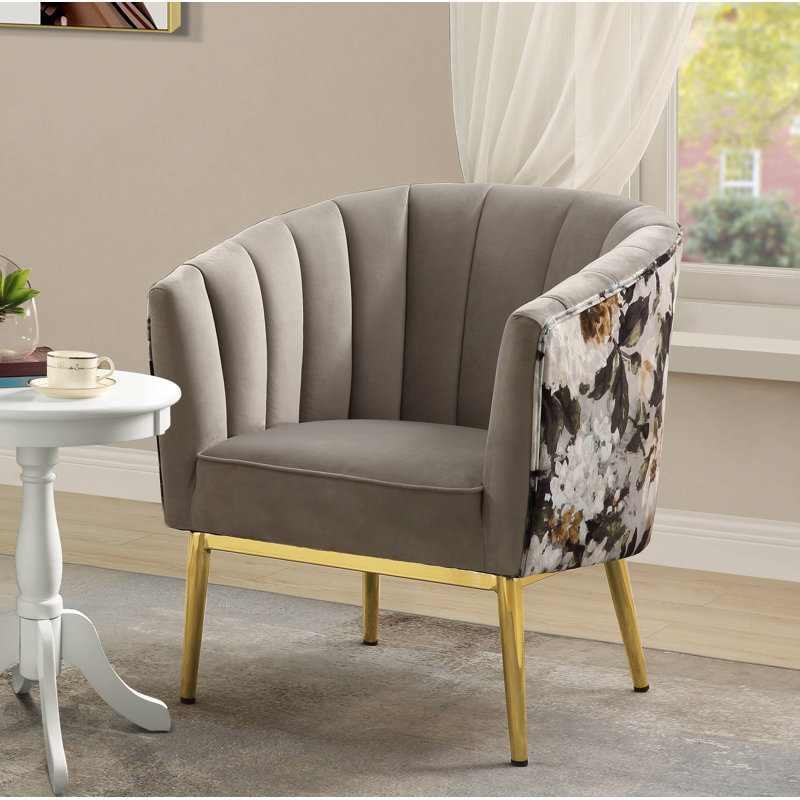 Lyli Upholstered Accent Chair, Gray