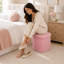 Repose-pieds de rangement en forme de cœur Fuzzy Teddy