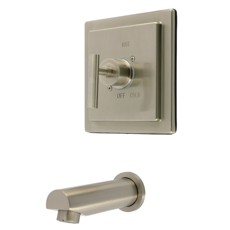 Kingston Brass Manhattan Single-Handle Pressure Balanced Tub Faucet, Brushed Nickel