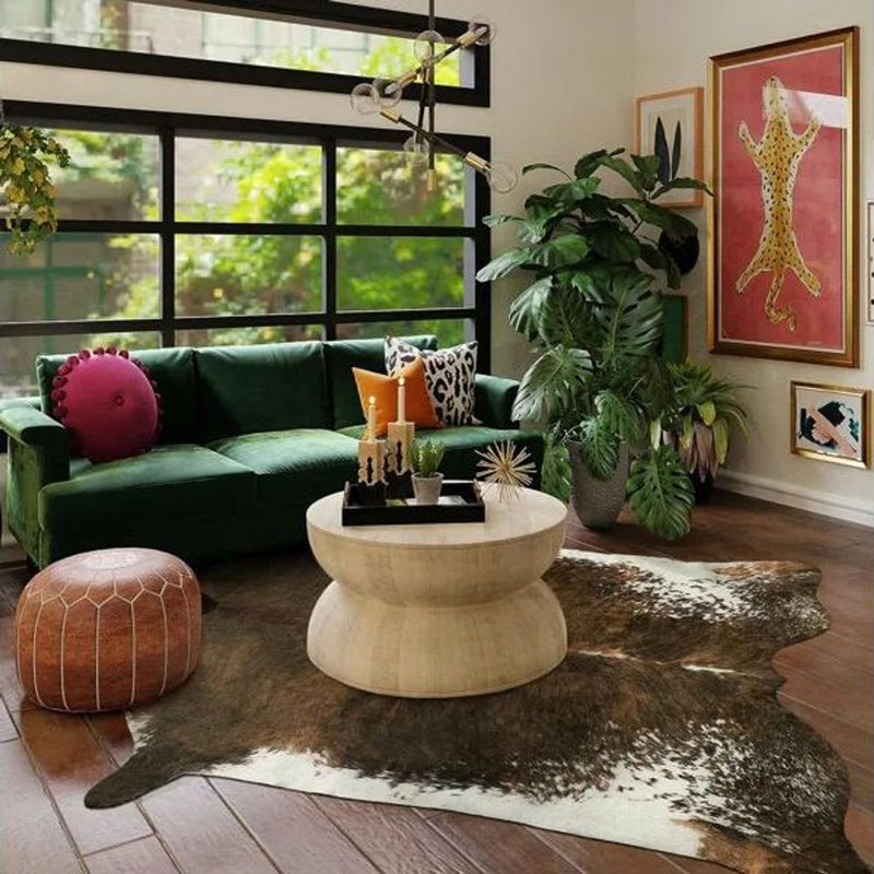 Striped Area Rug, Rectangle 190 x 214 cm