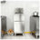 Friteuse à gaz commerciale, friteuse sur pied autoportante en acier inoxydable 120000 BTU avec paniers, équipement de friture pour restaurant à 4 tubes de 50 lb