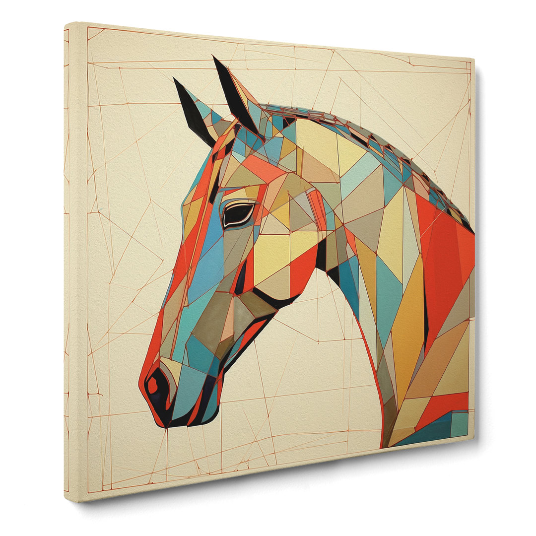 Horse Constructivism No.4 - Wrapped Canvas