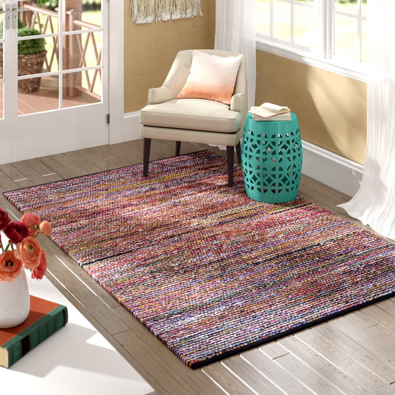 Abhay Cod Hand Woven Cotton/Jute Rug, Rectangle 5' x 8'