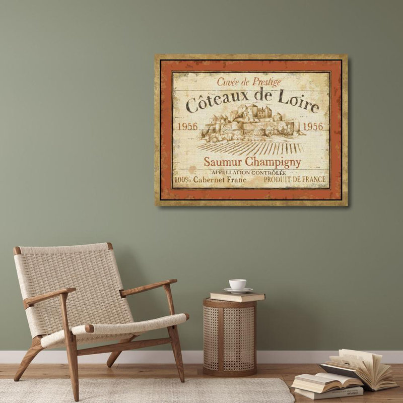 Ophelia & Co. Brissonnet, art sur toile tendue de la galerie Daphné: French Wine Label II, H 28 po x l 35 po