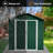Outdoor Storage Sheds 4Ftx6ft Apex Roof Green+White-119352457