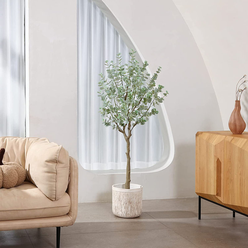 60'' Faux Eucalyptus Tree in Pot