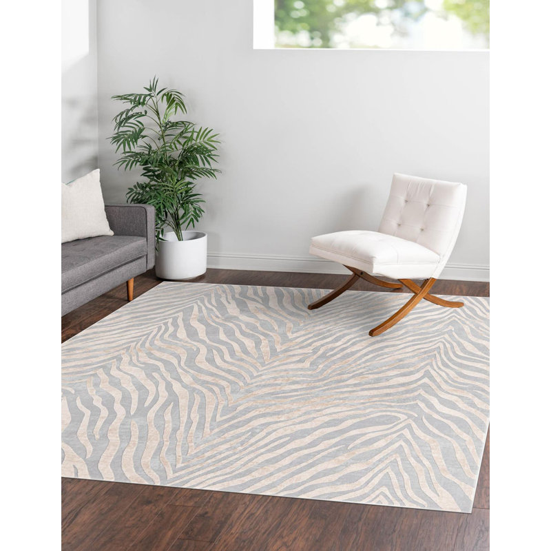 Tatte Animal Print Indoor Rug, Square 7'10"