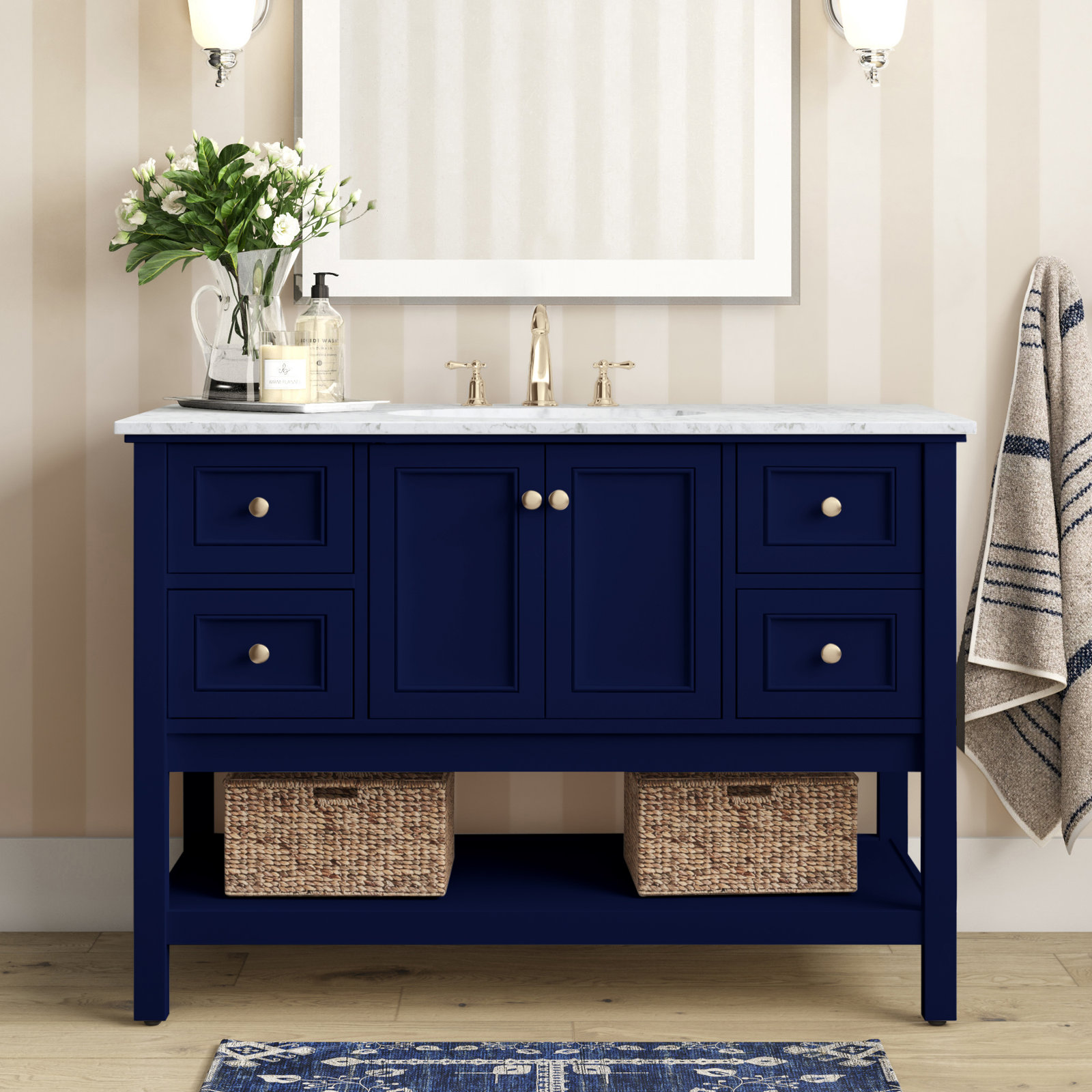 Bonsai 48'' Single Bathroom Vanity, Blue