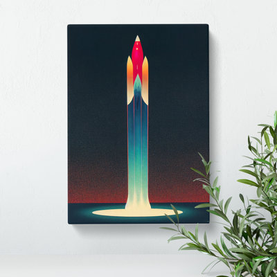 The Grand Spaceship Rocket - Wrapped Canvas