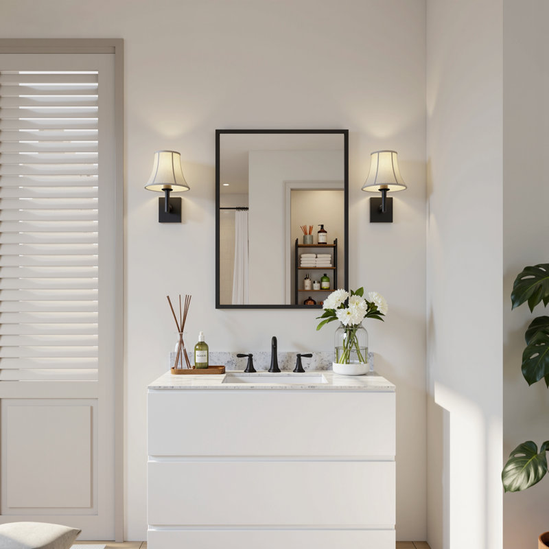 Miroir mural de salle de bain Lunara, 28 po x 20 po