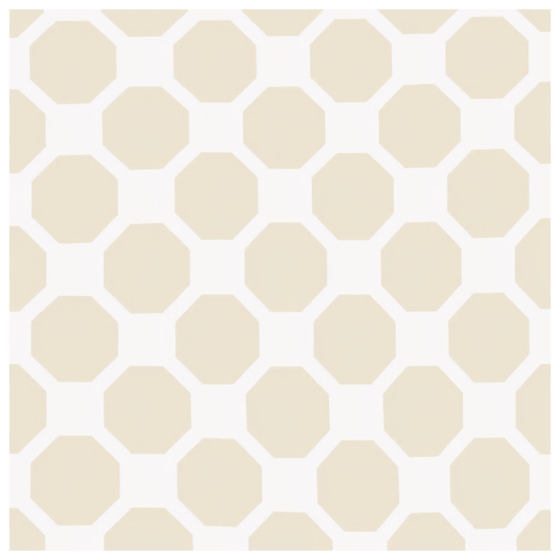 Rideaux de douche beige à motif octogonal extra longs, 70in W x 93in H