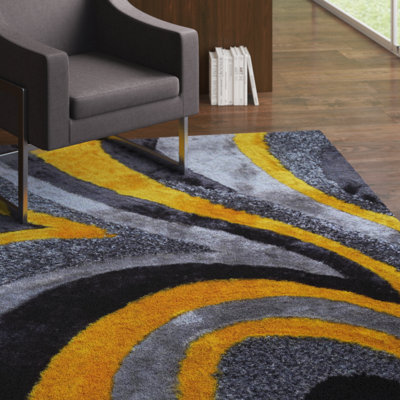 Tapis gris touffeté à la main Trego