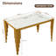 Table de salle à manger rectangulaire 49 po Modern