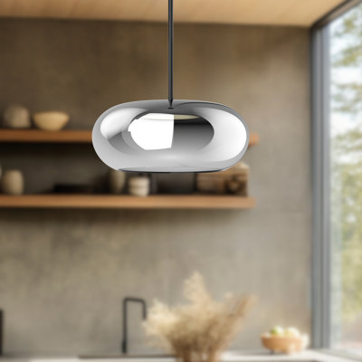 1-Light Single Drum LED Pendant
