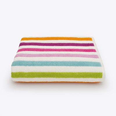 Multicoloured Striped Bath Sheet