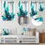 Décoration murale en métal Tropical Turquoise Joyfulness V - Abstract-87834190
