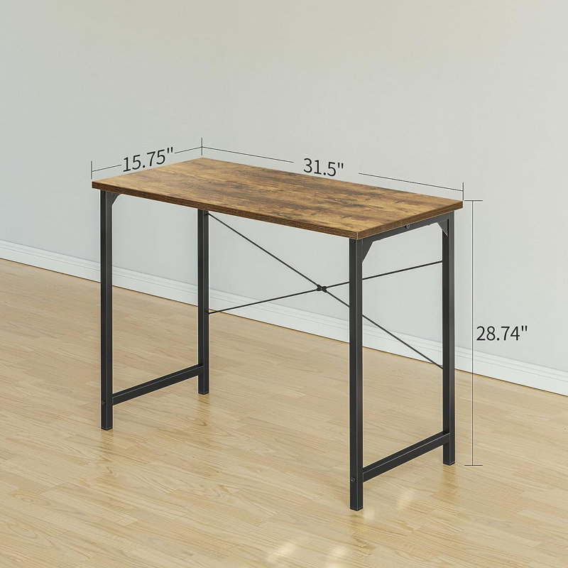 Sasha Desk, 28.74" H x 31.5" W x 15.75" D, Rustic Brown/Black