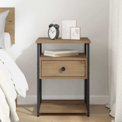 40cm W Manufactured Wood Bedside Table