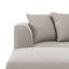 Canapé modulaire en L modulaire avec repose-pieds et coussins décoratifs gris avec pieds en plastique noir-131300396