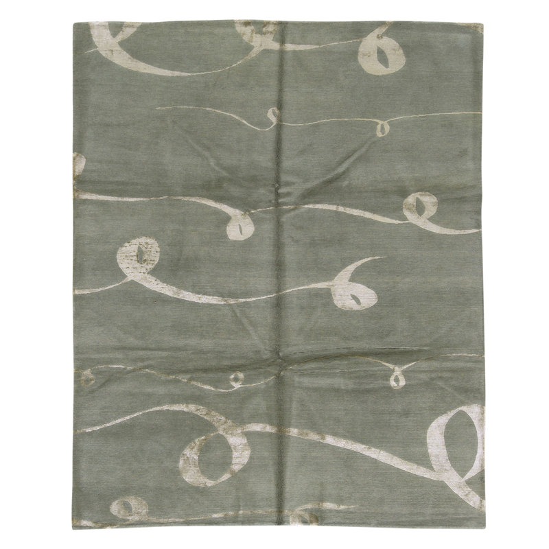 Handmade Silk and Wool Area Rug
