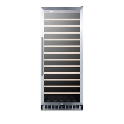 Summit Appliance Single Zone 23.63'' Freestanding 102 Bottle Wine Refrigerator with Reversible Door