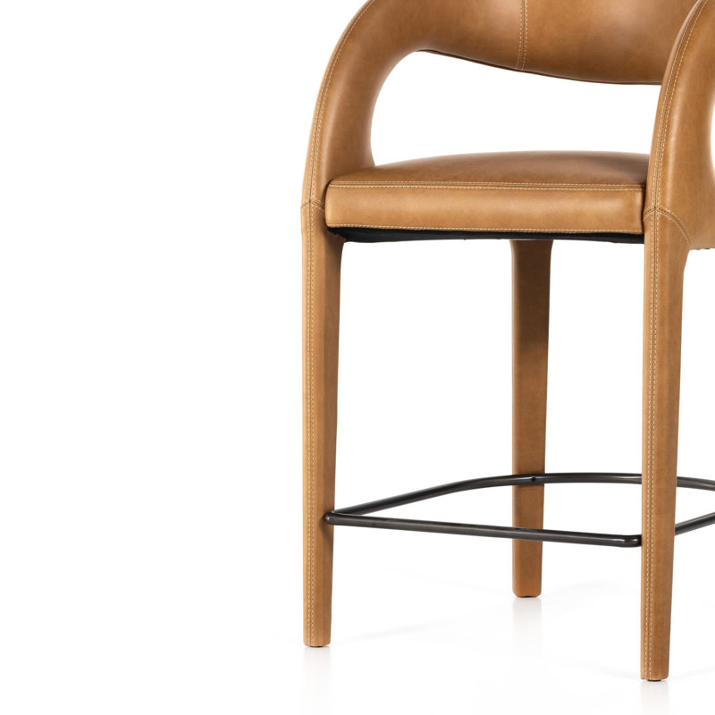 Geoffrey Counter & Bar Stool, Sonoma Butterscotch/Top Grain Leather, Counter Stool (26.57" Seat Height)