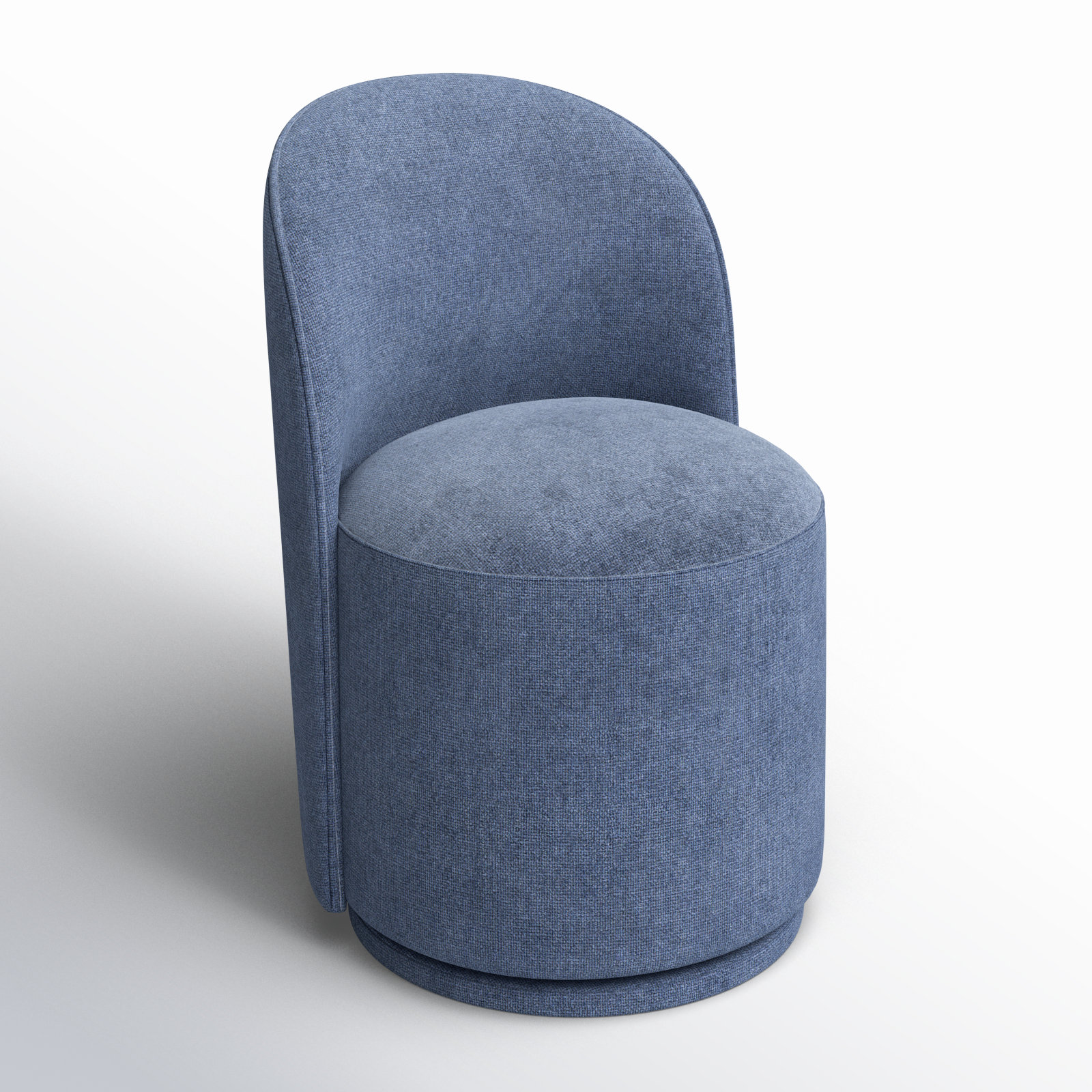 Sharlene Swivel Dining Chair, Joyce Navy Performance Basketweave
