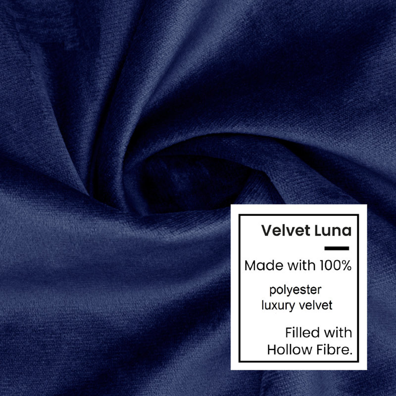 Polyester T-Cushion Slipcover, Navy, 60cm H x 180cm W x 60cm D