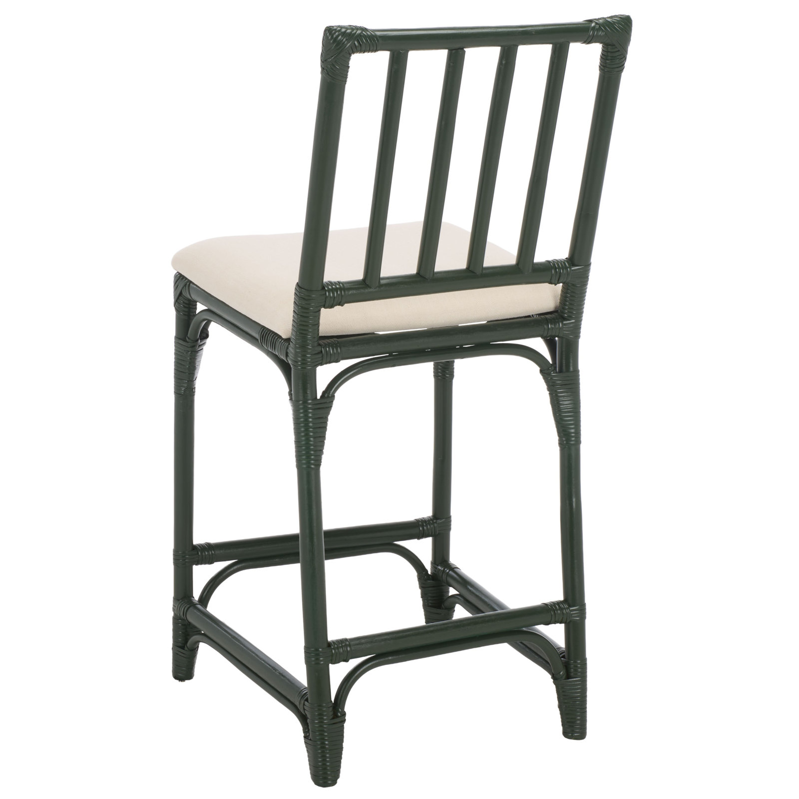 Mylinda Barstool with Cushion, Forest Green