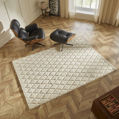 Geometric Shapes Wool Hand Tufted Area Rug