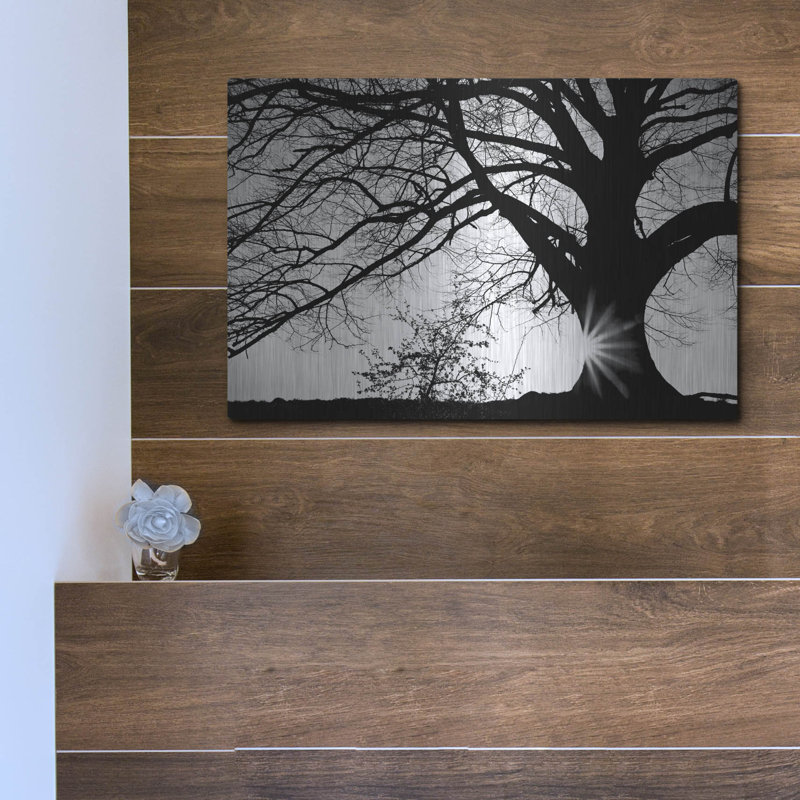 Winston Porter «Oak Silhouette» par Photoinc Studio, art mural en métal, 24 po x 16 po, H 12 po x l 16 po