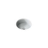 Verticyl Ceramic Vitreous China Circular Undermount Bathroom Sink with Overflow