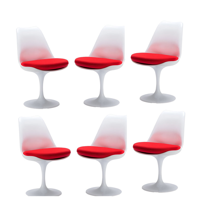 Tina 17.5'' H Fabric Upholstered Side Chair, Red