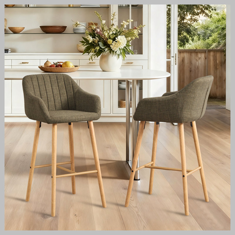 Ensemble de 2 tabourets de bar Modern, Vert