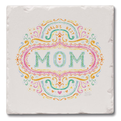 Thirstystone Mom 4-Pack Tumbled Tile Stone Coasters